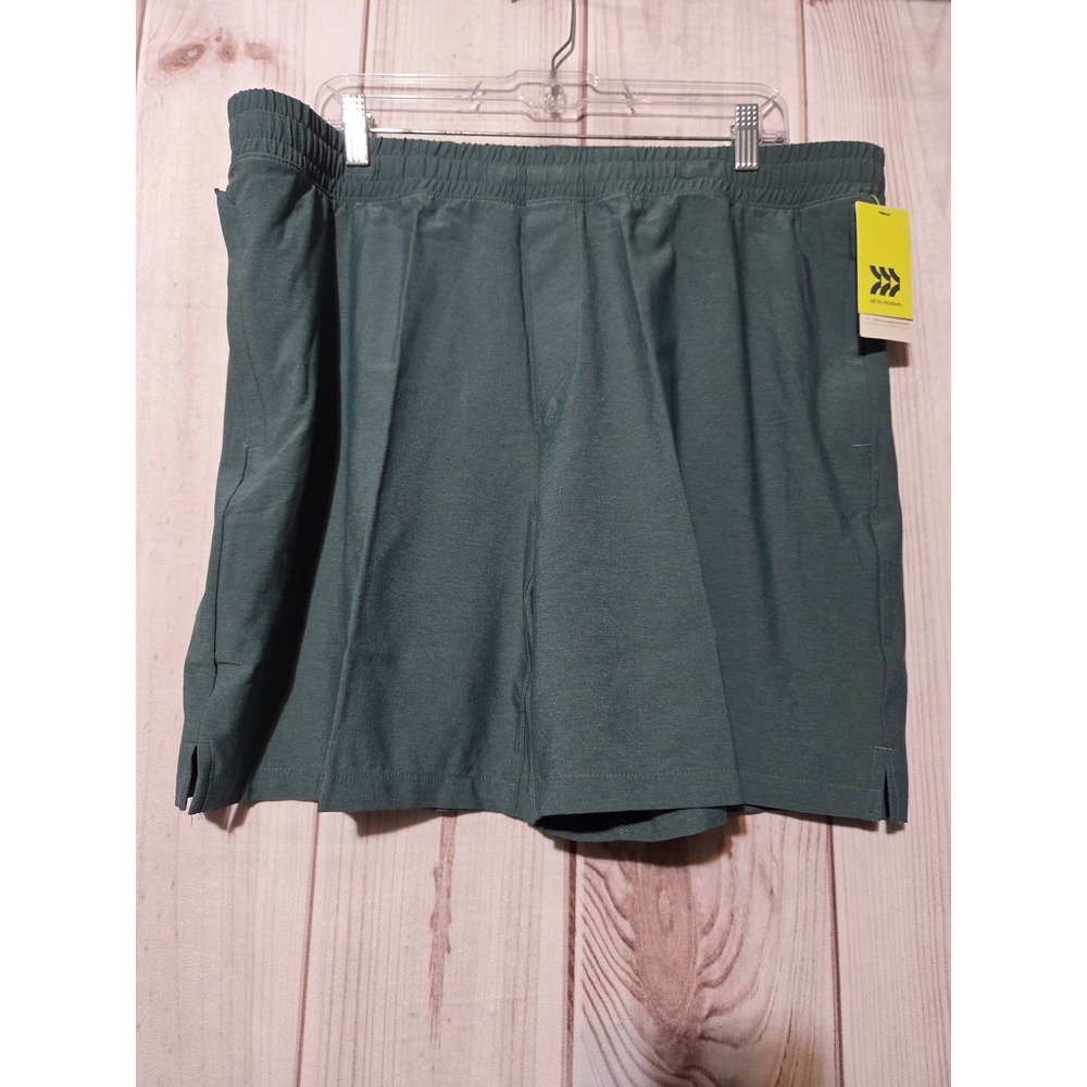 All In Motion Mens Everyday Woven Shorts Dark Teal XL 8 Inch Inseam New